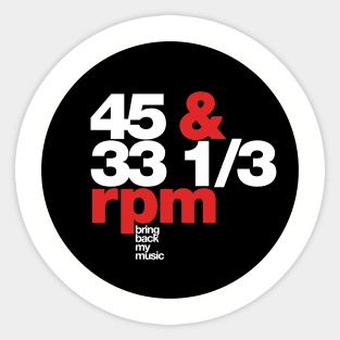 Vinyl Record is back RPM Sticker